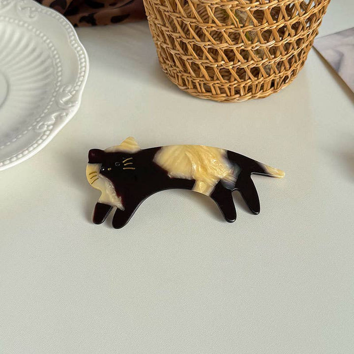 Playful Cat Hair Clips, Animal - Inspired Acetate Hair Claw