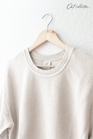 USA EST 1776  Cropped Thermal Vintage Pullover - Cranberry