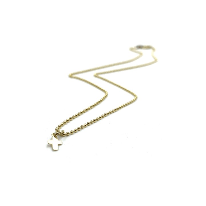 Erin Gray 14k Gold-Filled 16" Baby Bliss Necklace with Luxe Cross- Waterproof!