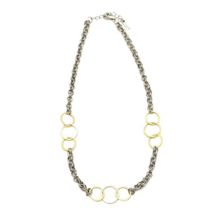 Erin Gray Allure Gold Trinity Statement Necklace in Mixed Metal