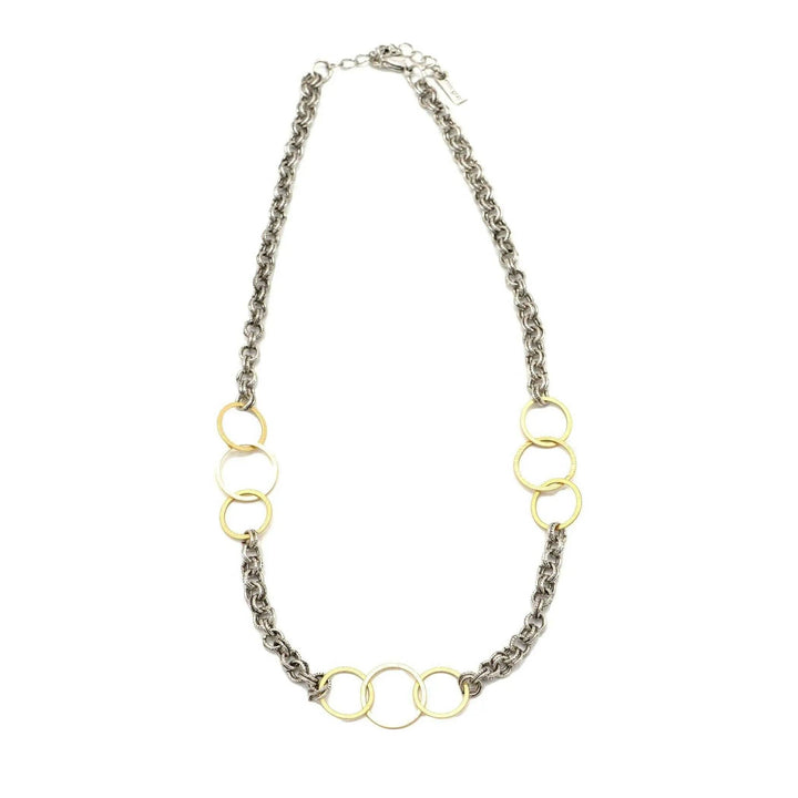 Erin Gray Allure Gold Trinity Statement Necklace in Mixed Metal