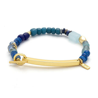 Scout Hidden Message Bracelet - F♥cking Awesome/Aquamarine/Gold