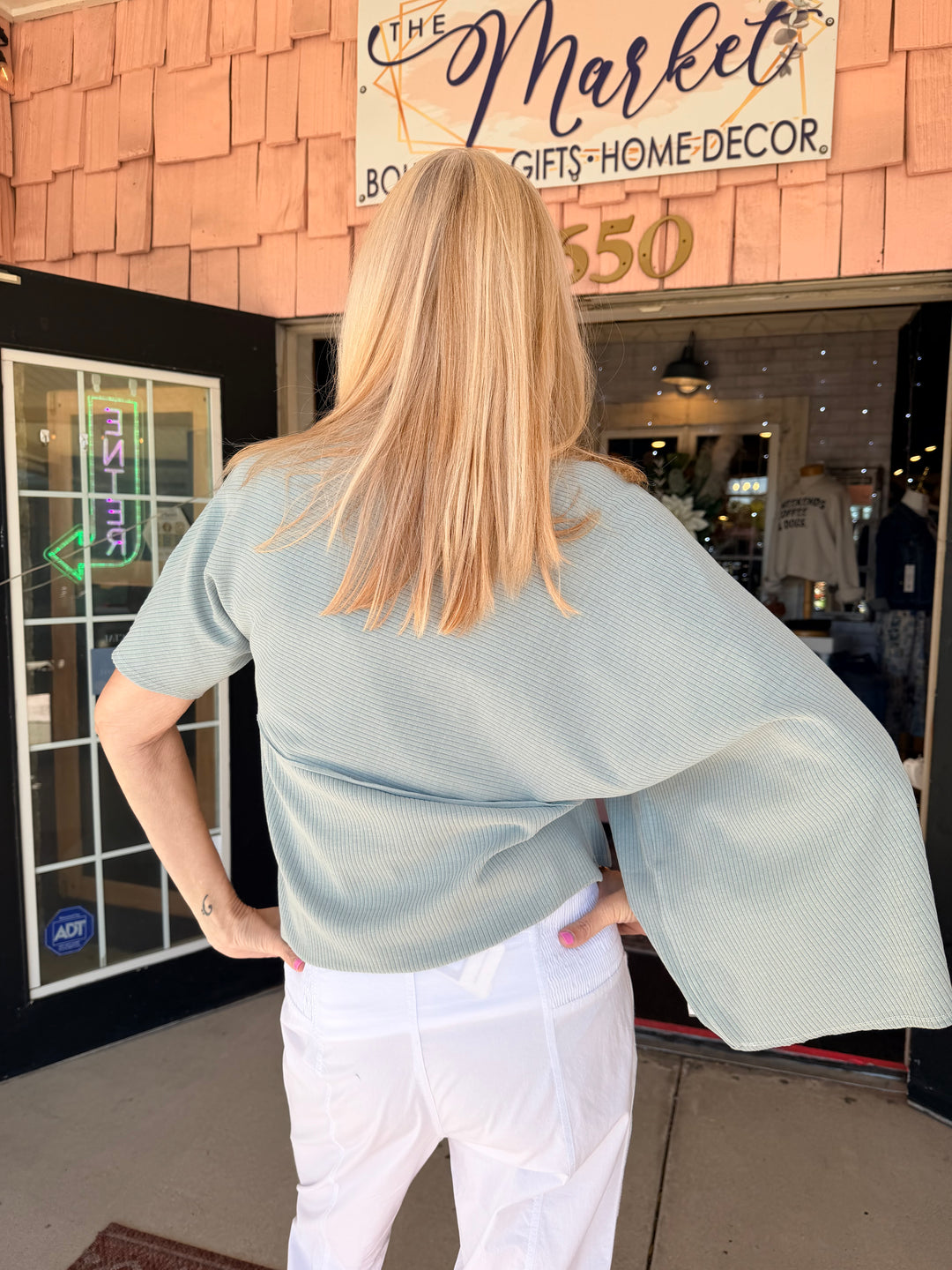 XCVI Gilchrist Asymmetrical Sleeve Top  in Carefree Pigment