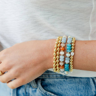 Splendid Iris Colorful 8mm Stone Bracelets