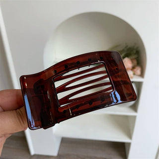Elegant Rectangle Tortoiseshell & Solid Color Hair Clips