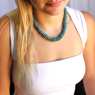 Canyon Water Turquoise Necklace, Handmade, Women-owned