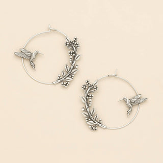 Scout Refined Icon Earring - Hummingbird Hoop/Silver