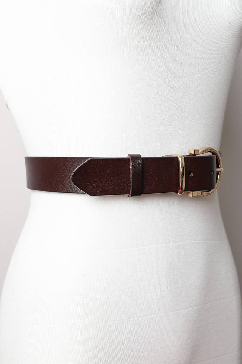 Chic Horseshoe Gold Buckle Belt – Western Style Vibes 🧲