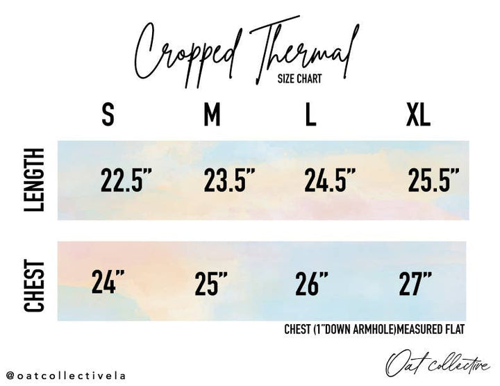 USA EST 1776  Cropped Thermal Vintage Pullover - Cranberry