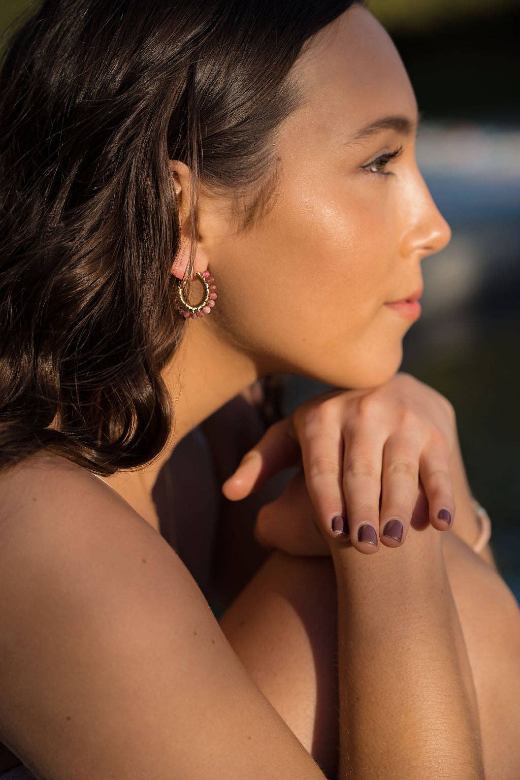 Salty Cali Pismo Mini Hoops ~ Salty Stones