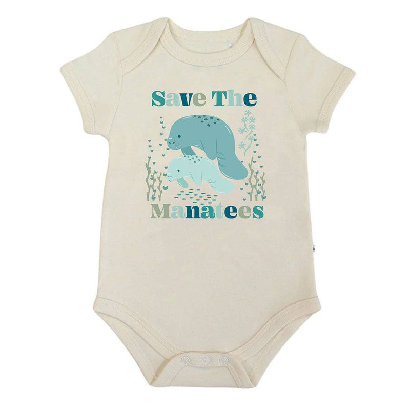 Save the Manatees Ocean Conservation Cotton Baby Onesie