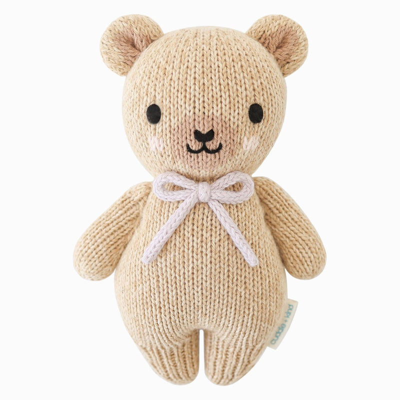 Cuddle+Kind Baby honey bear (lavender bow)
