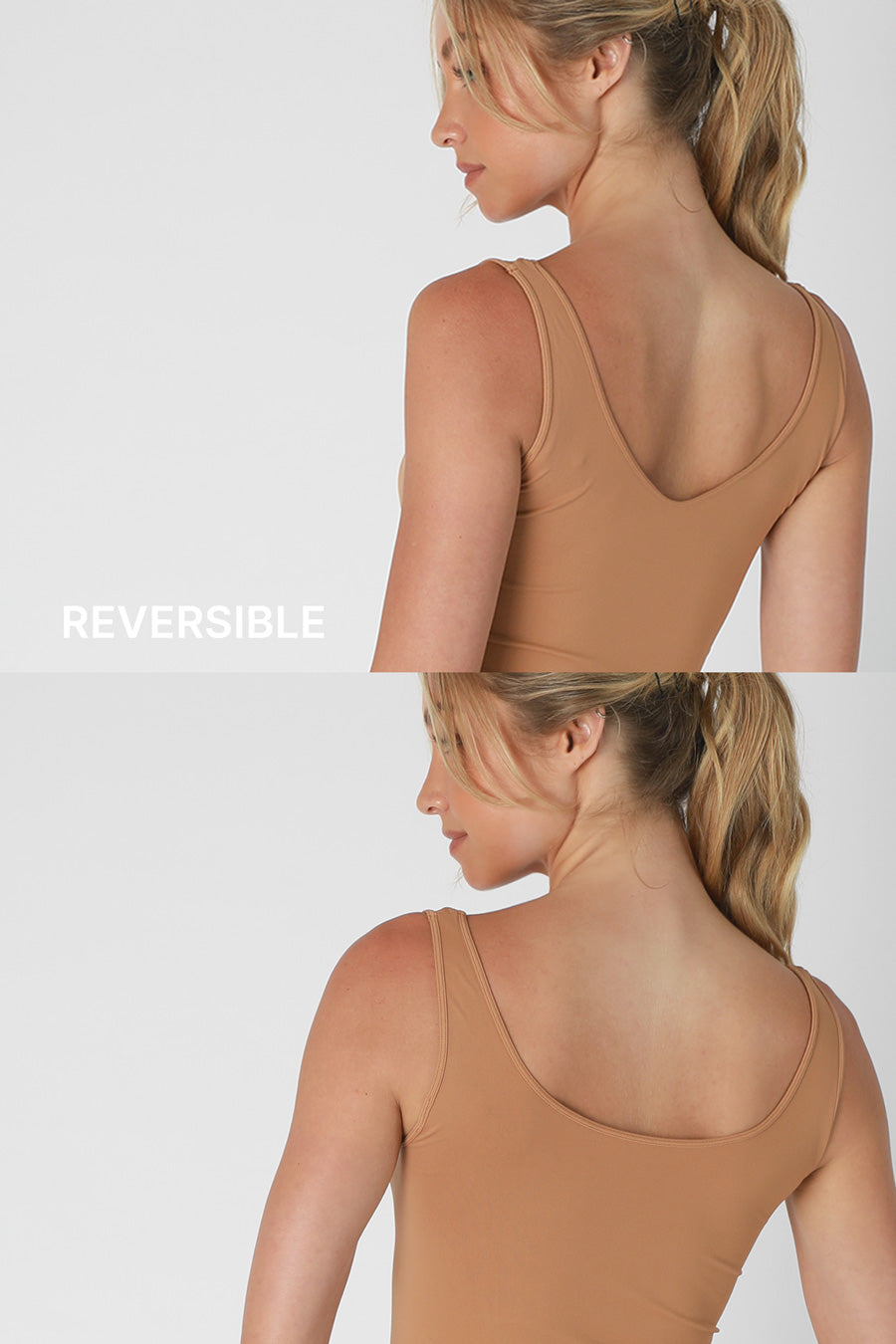 NIKIBIKI Women Seamless Reversible Classic Tank Top One Size - French Roast