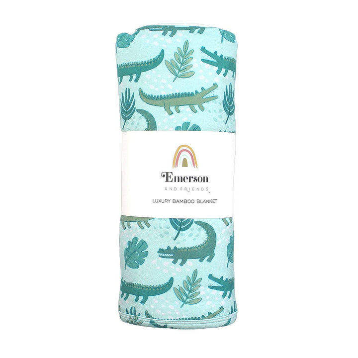 Later Gator Alligator Luxury Bamboo Swaddling Blanket