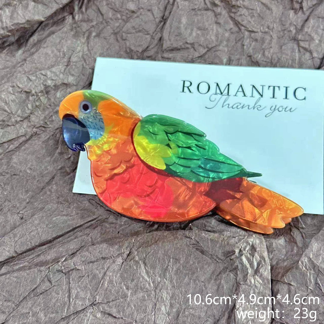 Sparrow Parrot Hair Clip, Acrylic Bird Claw Clip