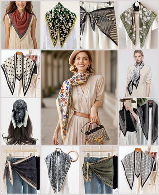Printed Triangle Scarf – Bandana Style Wrap / Shawl