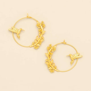 Scout Refined Icon Earring - Hummingbird Hoop/Gold