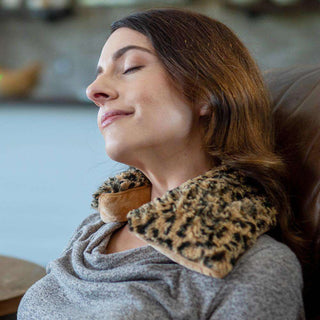 Warmies Leopard Neck Wrap Travel and wellness Gift