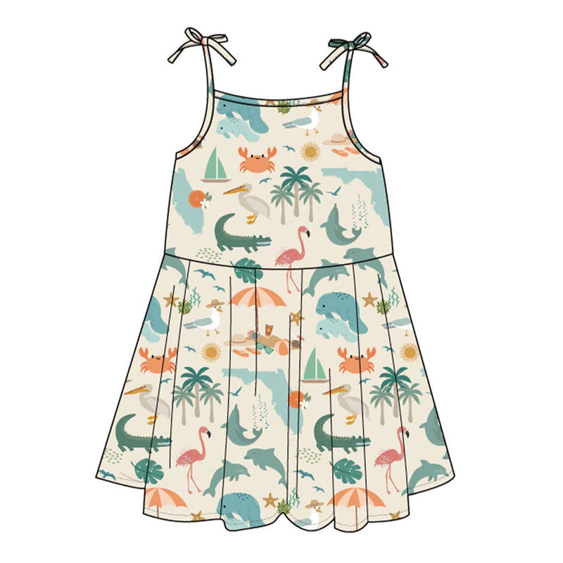 Explore Florida Souvenir Bamboo Kids Sundress