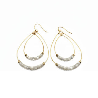 Erin Gray Heishi Ella Cate Earring in WHITE