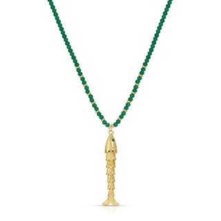 Splendid Iris Rising Tide Fish Pendant Necklace