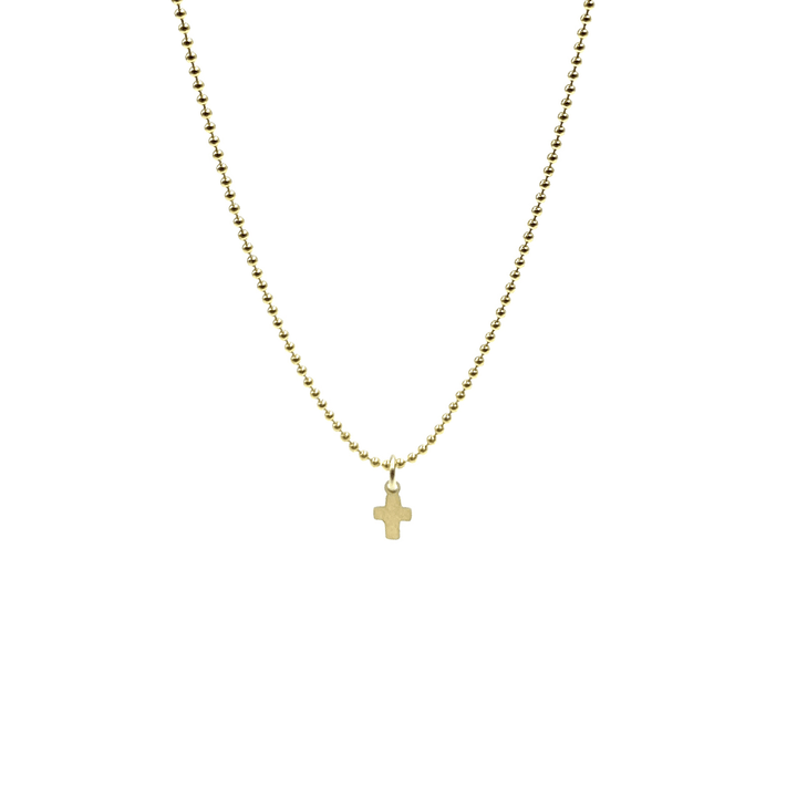 Erin Gray 14k Gold-Filled 16" Baby Bliss Necklace with Luxe Cross- Waterproof!