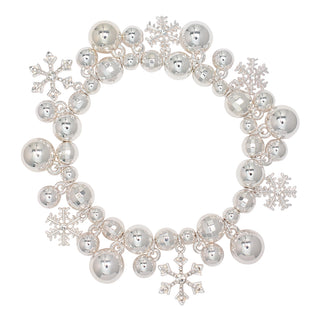 Periwinkle Bracelet-Silver Snowflakes w Crystal