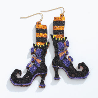 Earrings-Orange Glitter Legs