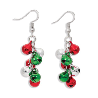 Earrings-Linked Holiday Bells
