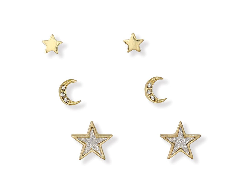 Star Moon & Sun Crystal Earrings