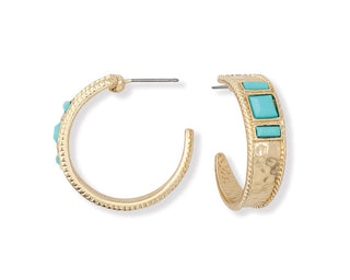 Earrings-Gold & Dark Mint 8109608
