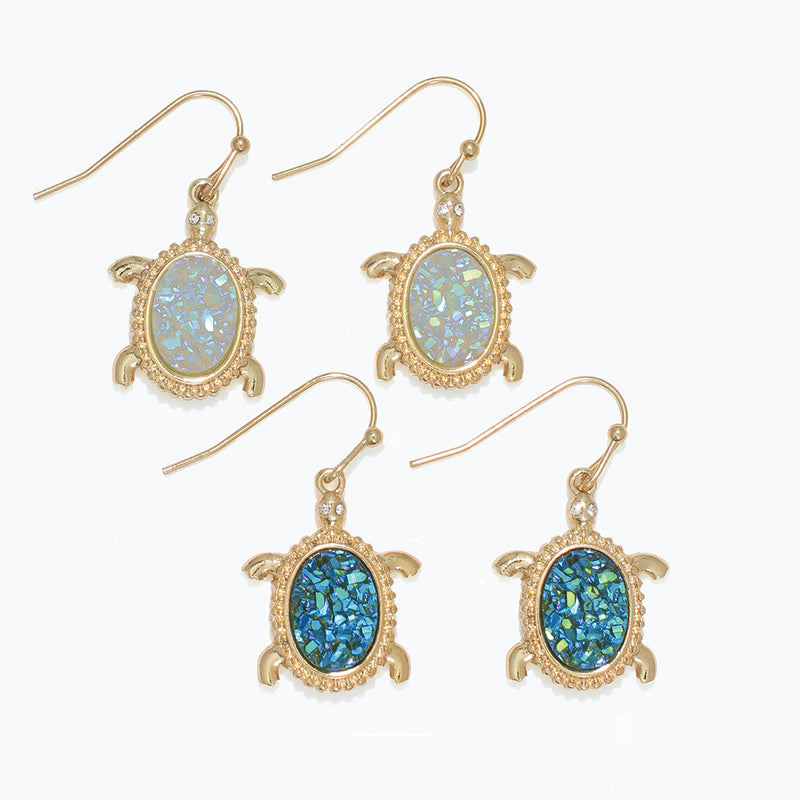 Earrings-Assort of 2 Gold Turtles