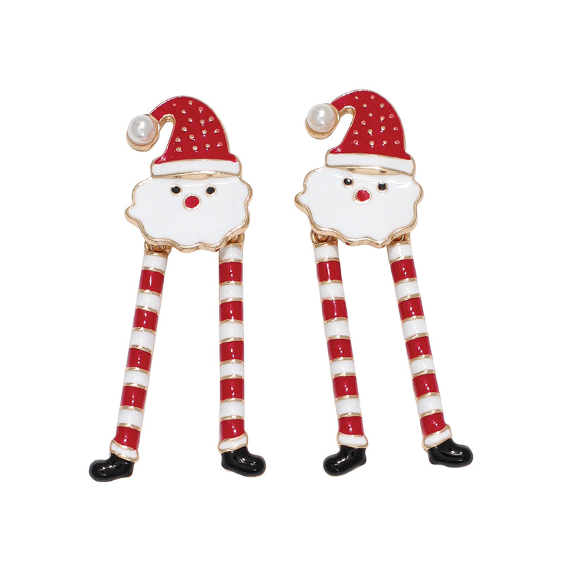 Earrings-Santa Hat with Legs