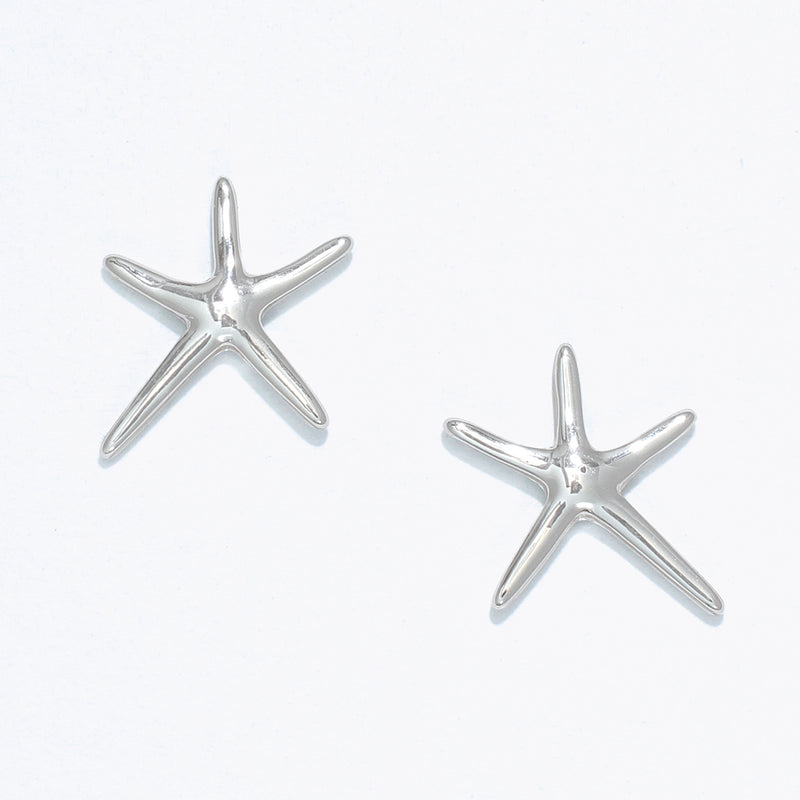 Earrings-Classic Silver Starfish
