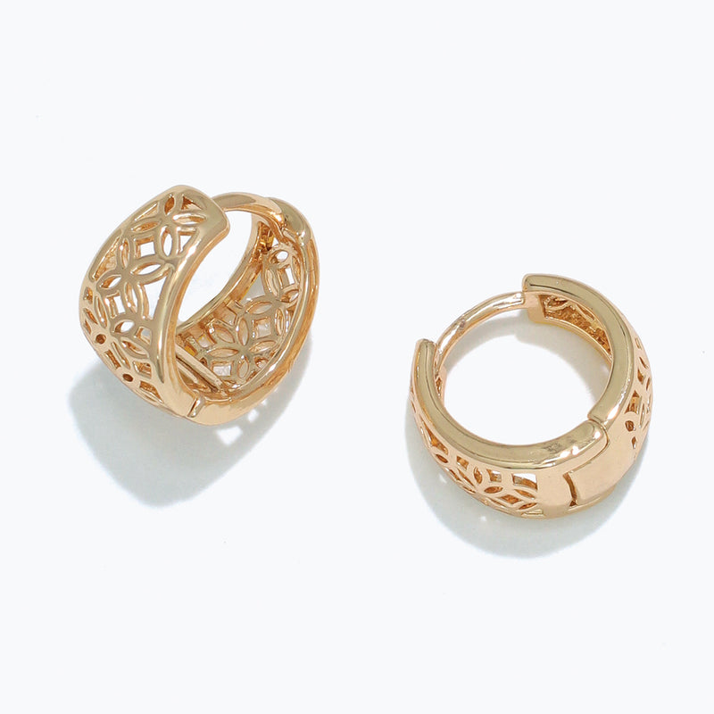 Earrings-Gold Cutout Hoops