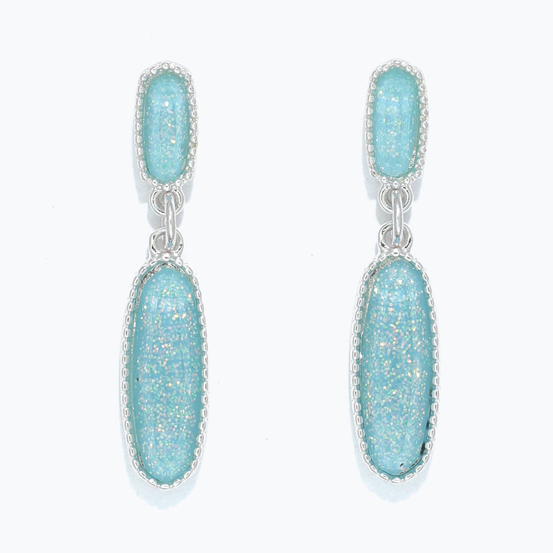 Earrings-Opalescent Aqua Drops