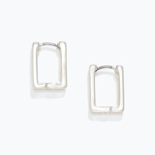 Earrings-Silver hinged Rectangles