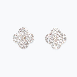 Earrings-Silver + CZ Inlay