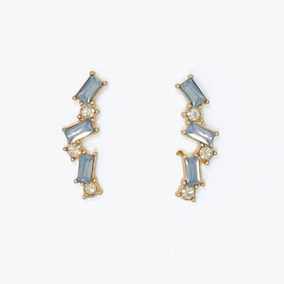 Earrings-Milky Blue Crystal Drops