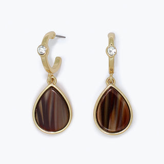 Earrings-Warm Brown Shades in Gold