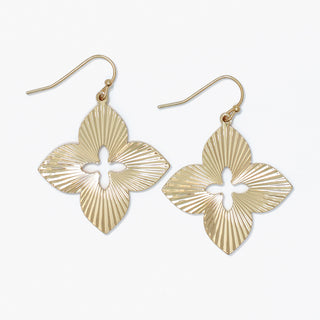 Earrings-Radial Gold Clovers