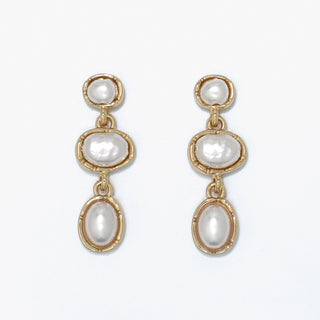 Earrings-Pearl Drops in Gold