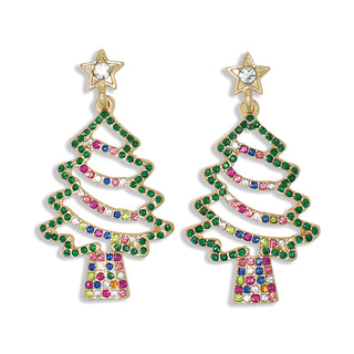 Earrings-Open Crystal Trees