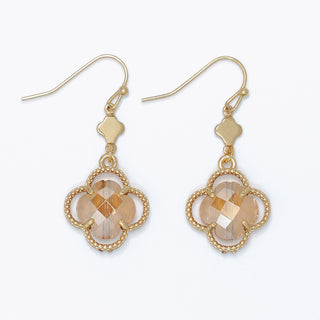 Earrings- Champagne Clovers in Gold