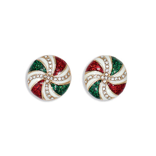 Earrings-Crystal Christmas Candy