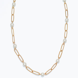 Necklace-Pearl with Gold Links