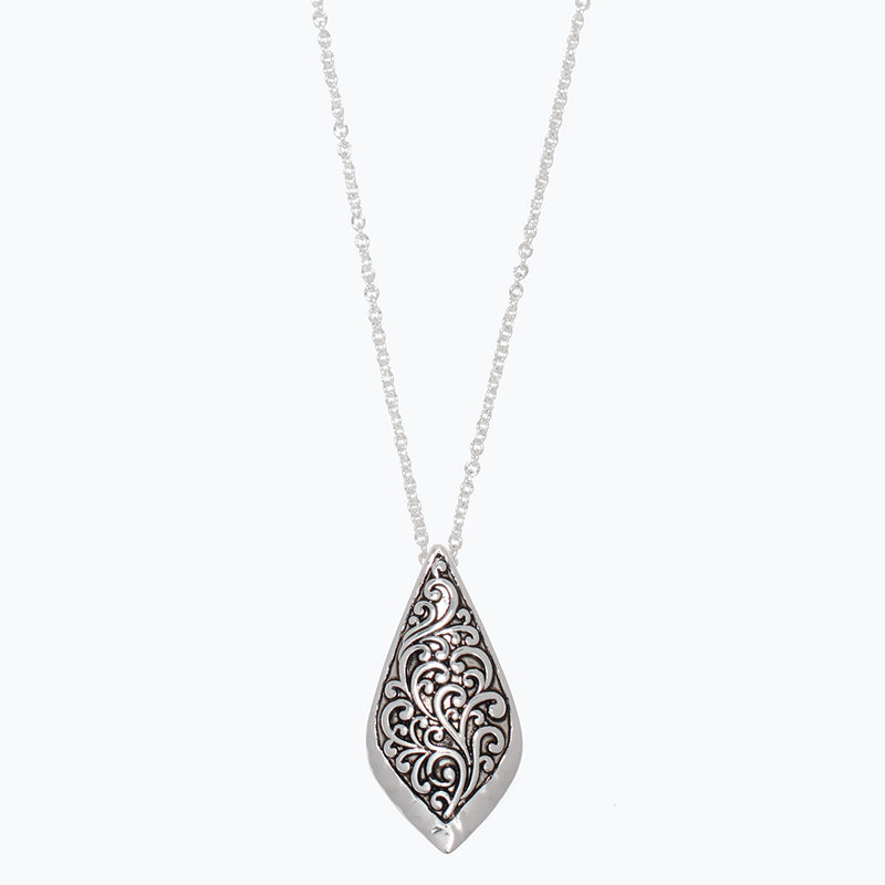 Necklace-Silver Filigree Pendant