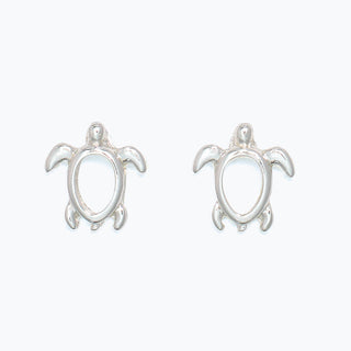 Cuties Earrings-Delicate Silver Turtles