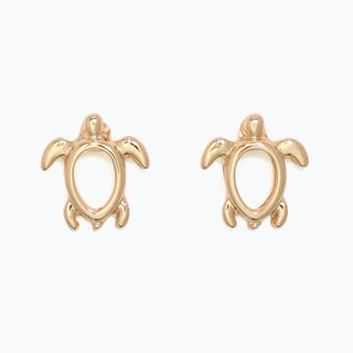 Cuties Earrings-Delicate Open Turtles