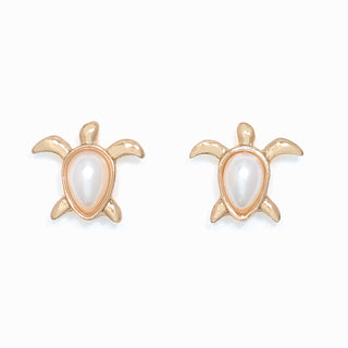 Cuties Earrings-Earrings-Gold Turtles w Pearls